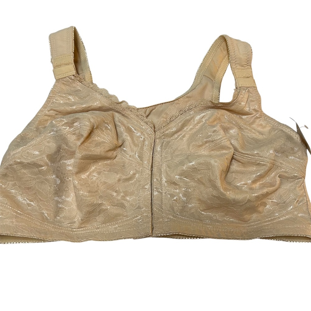 Women's Instant Shaping by Plusform Front-Closure Full Coverage Bra Size 42D.